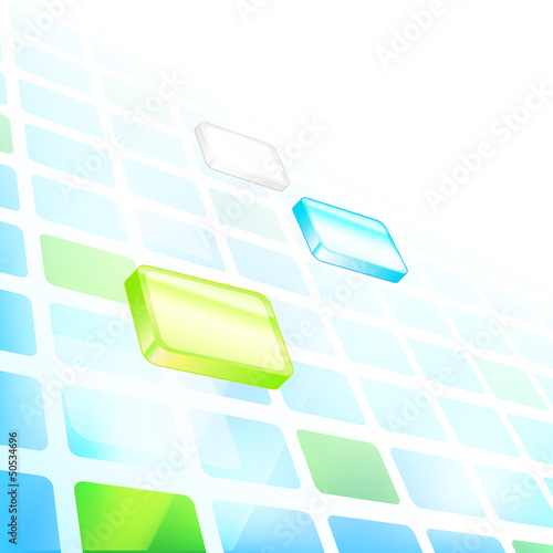Abstract background made of glossy plates