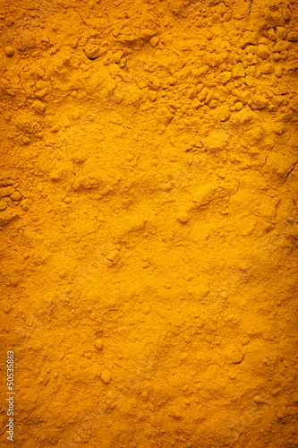 Background of yellow turmeric powder