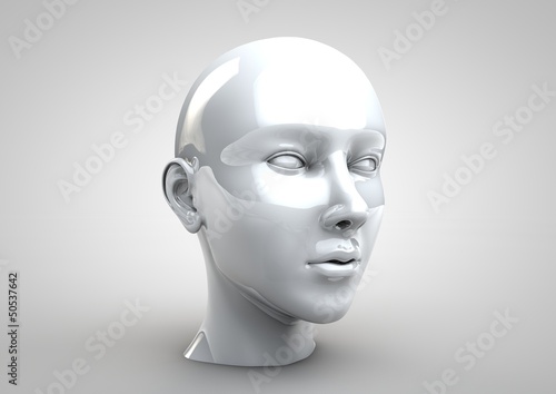 3D illustration of female human face