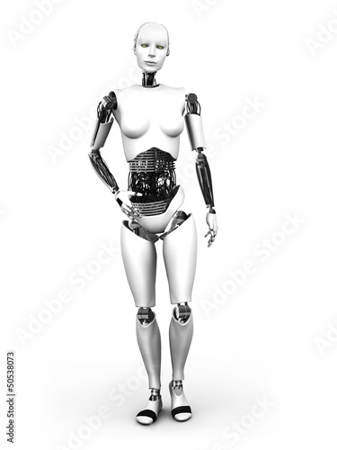 Robot woman standing nr 1.