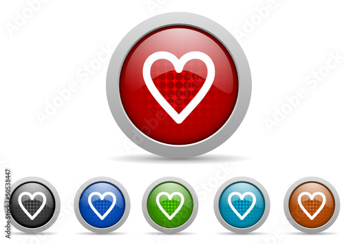 heart vector icon set