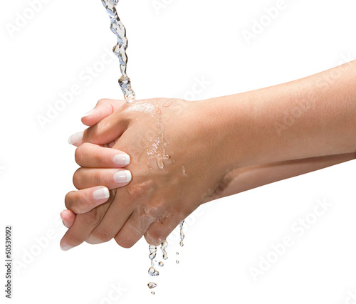 Washing Hands Isolated with clipping path