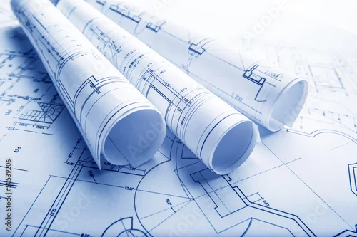 Fototapeta na wymiar Część projektu architektonicznego