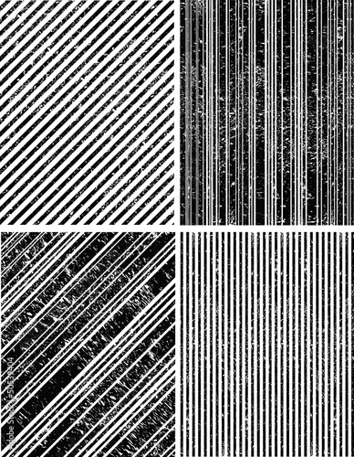 Grunge set stripe. Vector illustration.