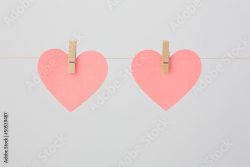 Two Heart-shaped Blank Notes