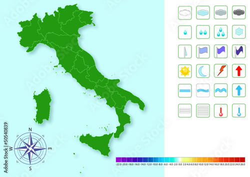 meteo Italia simboli vettoriale