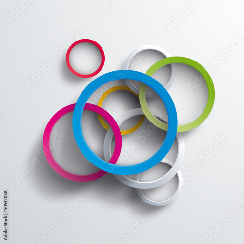 Vector 3d circles background