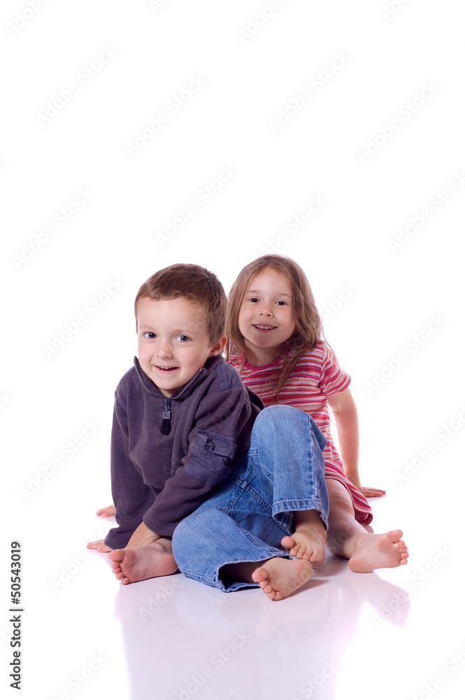 Cute little brother and sister