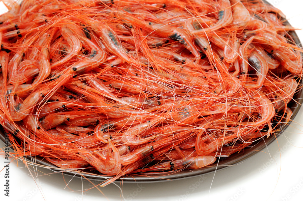 Fototapeta premium Shrimps. The fish market
