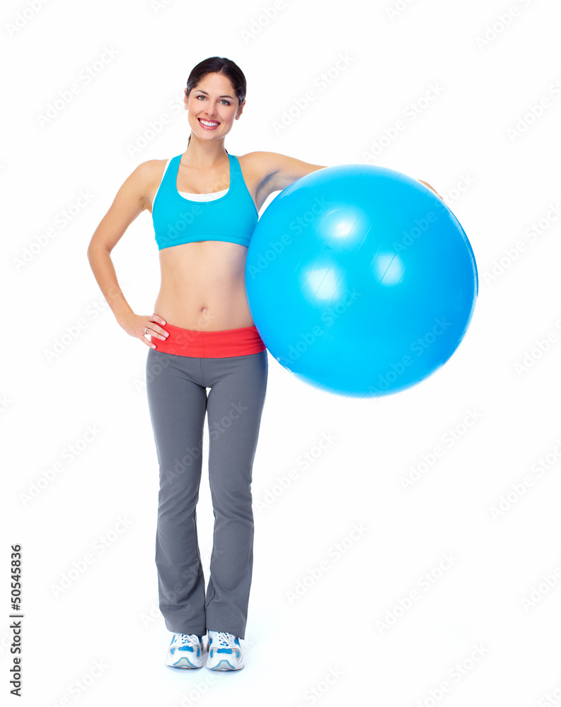 Young beautiful fitness woman.