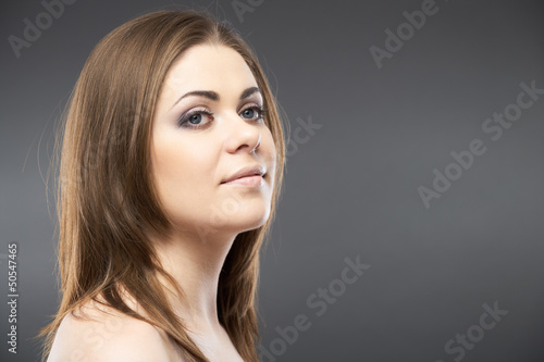 Woman face close up portrait