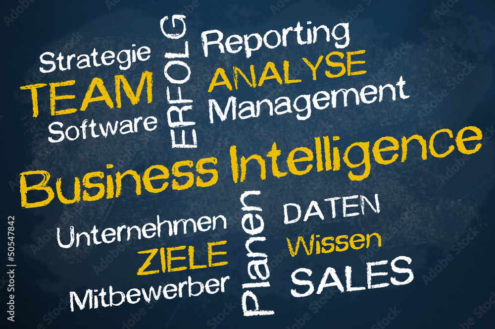 Kreidetafel mit Business Intelligence