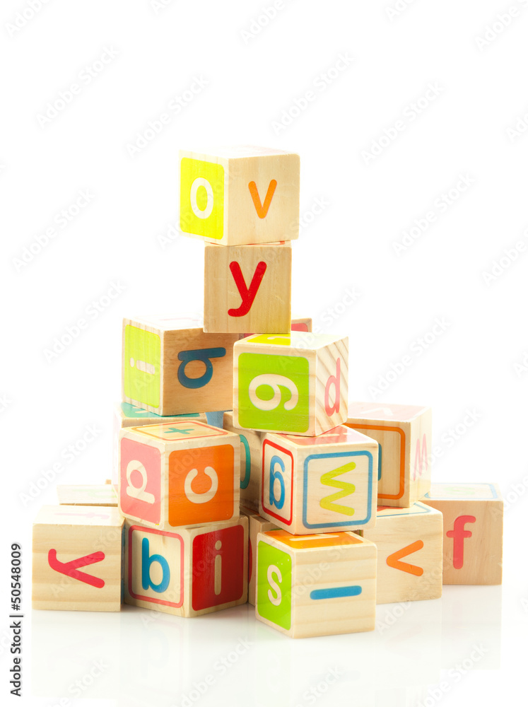 wooden toy cubes with letters. Wooden alphabet blocks. wooden toy cubes with letters. Wooden alphabet blocks.
