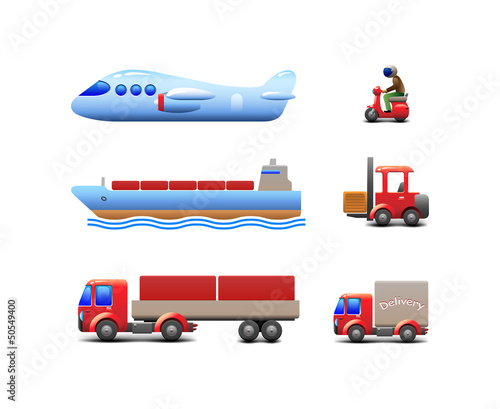 Transport Delivery Web Icon Set