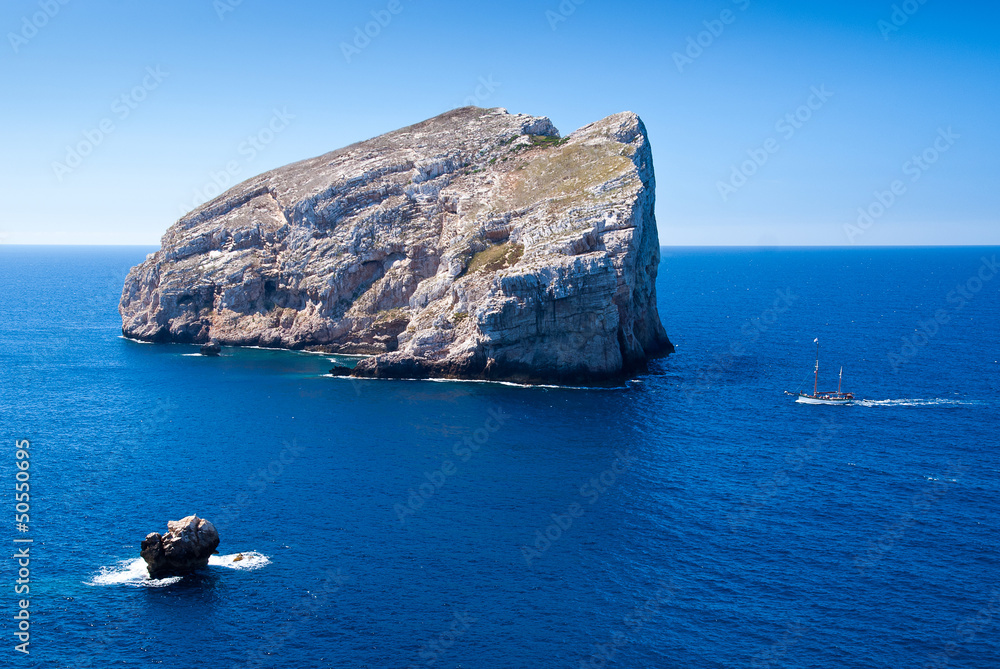 Fototapeta premium On the way to the Neptune cave at Sardinia, Italy