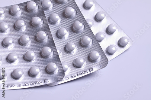 medical capsules isolated on white background