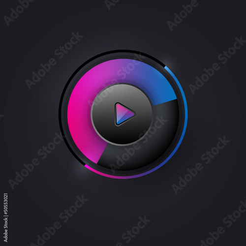 User interface knob for media player