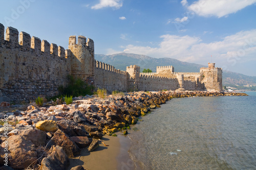 Maumere fortress and sea near Anamur, Turkey photo