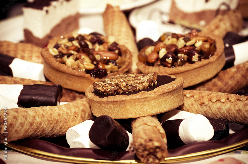 Small tasty cakes with stuffing Small tasty cakes with stuffing