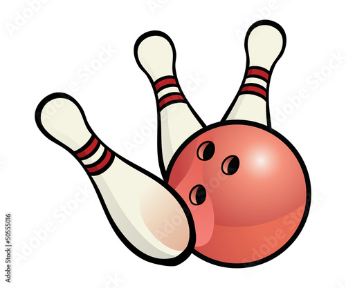 Bowling ball with pins. No transparencies used.