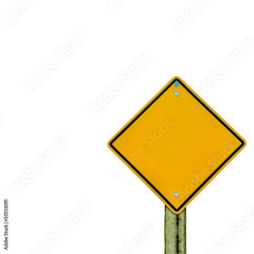blank signboard on white background,