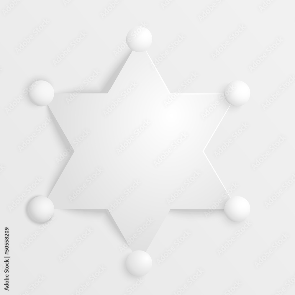 Stylized image of a sheriff's star on white background Stylized image of a sheriff's star on white background