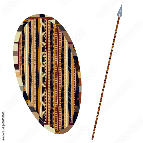 Shield and spear
