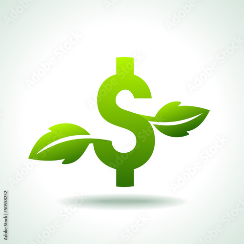 Green icon growing currency