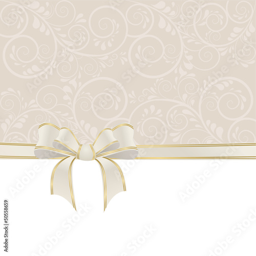 Hintergrund mit Ornamenten und Schleife