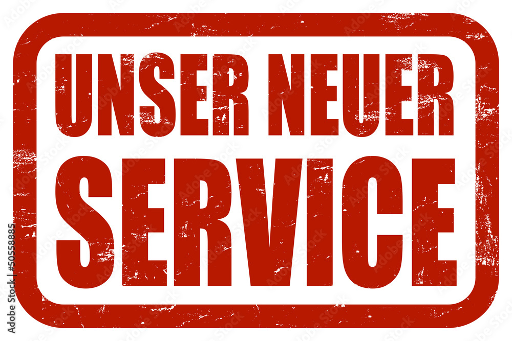 Grunge Stempel rot UNSER NEUER SERVICE Grunge Stempel rot UNSER NEUER SERVICE