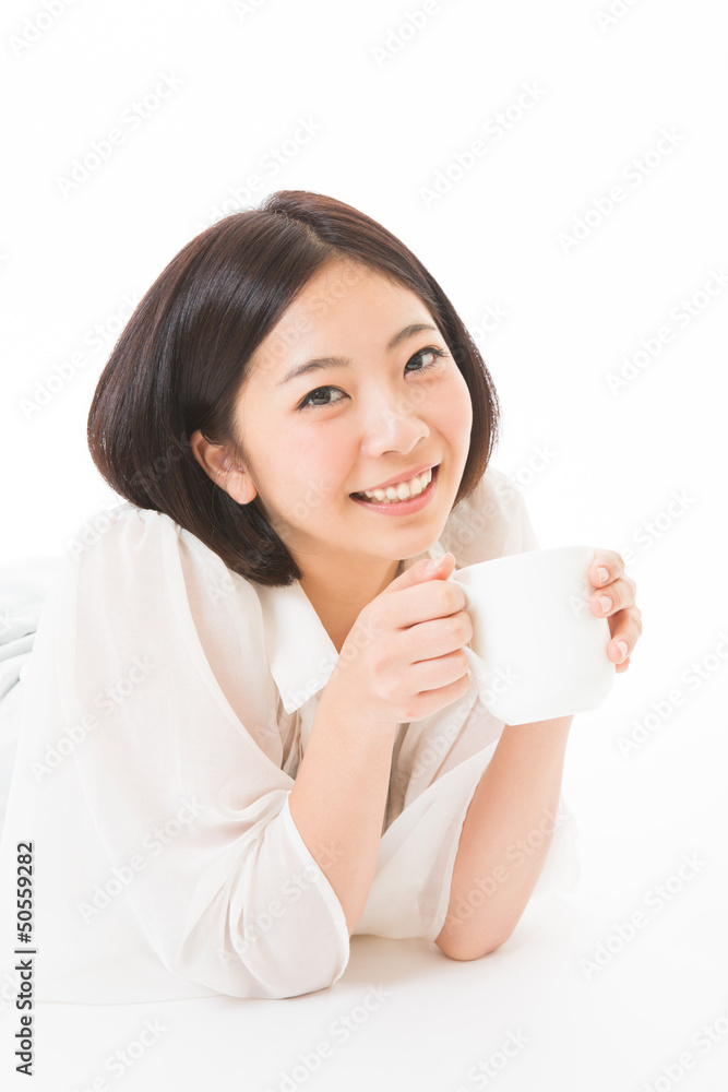 リラックスする女性 リラックスする女性