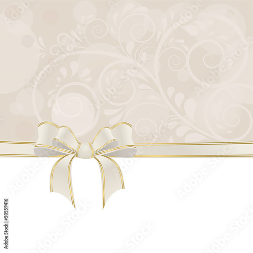 Hintergrund aus Ornamenten mit Dekoschleife