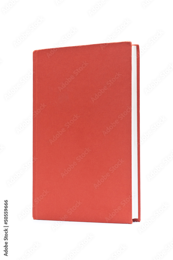 old, red book isolated on white background old, red book isolated on white background
