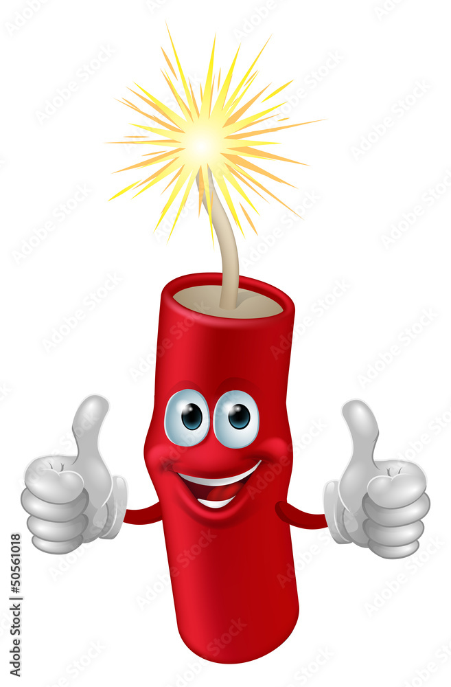 Fototapeta premium Dynamite or firecracker man