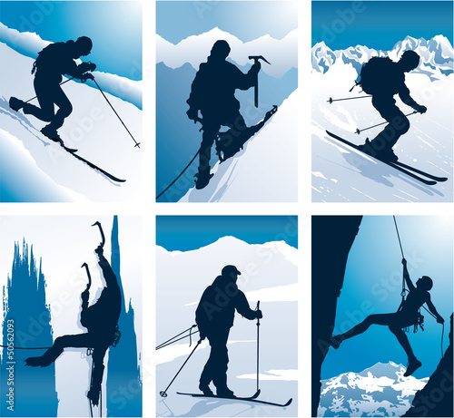 Mountain sports vector labels #50562093