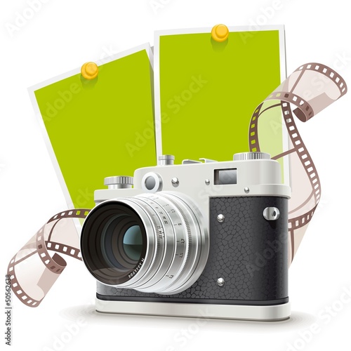 Old photo camera collage