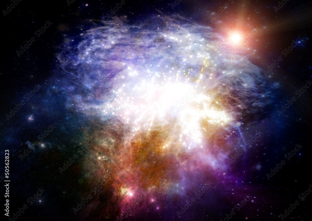 galaxy in a free space galaxy in a free space