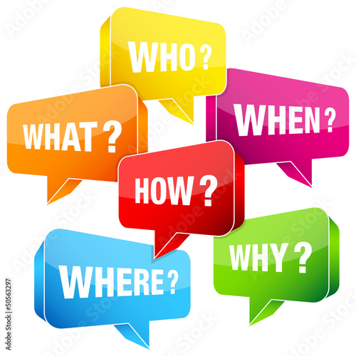 Speechbubbles Questions Color