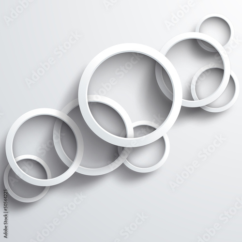 Vector 3d circles background