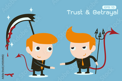 betrayal in business, vector