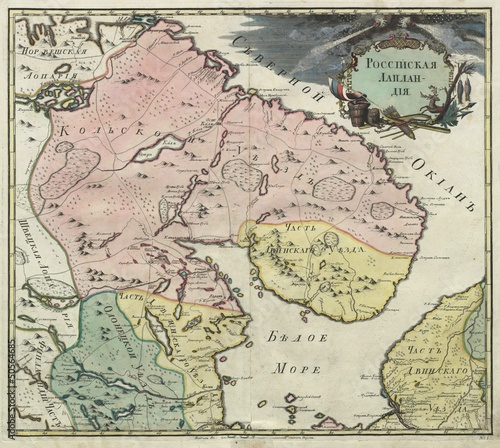 Lapland vintage map
