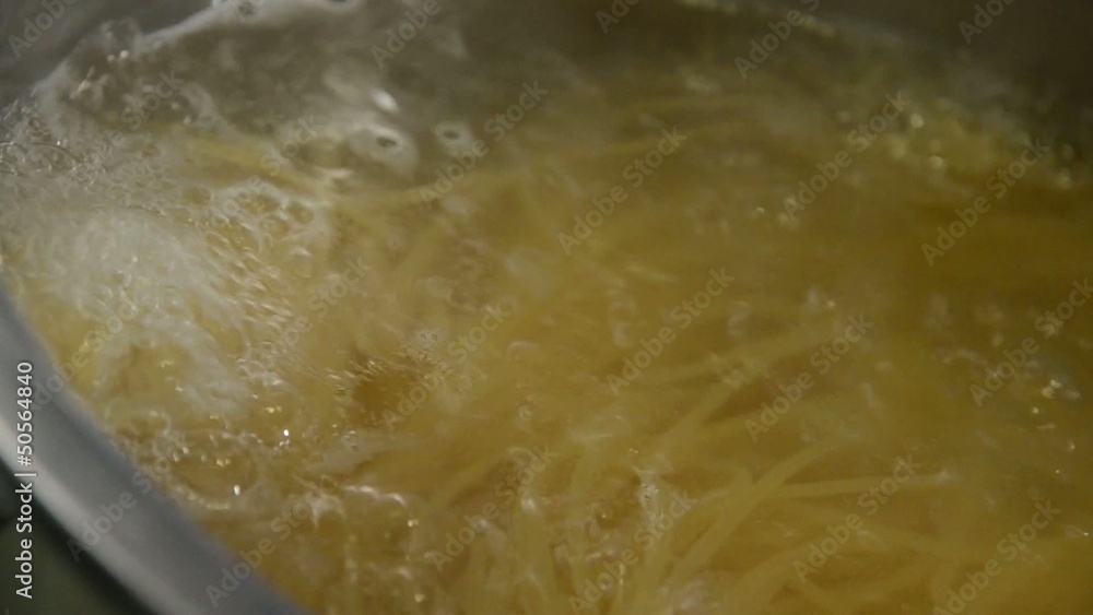 Spaghetti are cooking Spaghetti are cooking