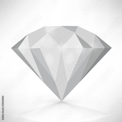 Diamond isolated on white. vector illustration