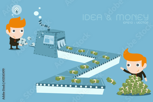 businessman earning Money from ideas