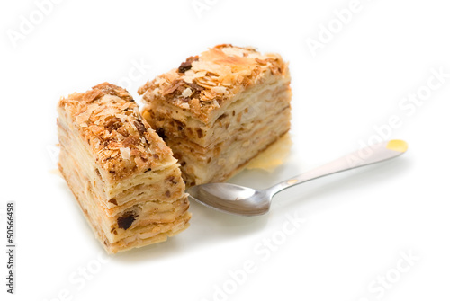 Sweet cakes isolated on white