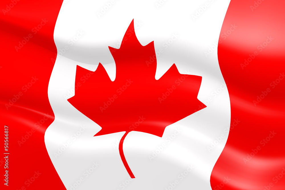 Obraz premium 3d flag of Canada