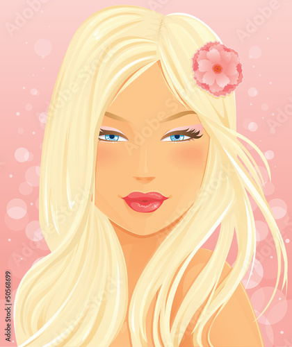 Beautiful Blond Woman Portrait