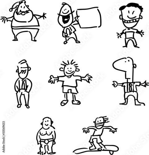 Cartoon men set