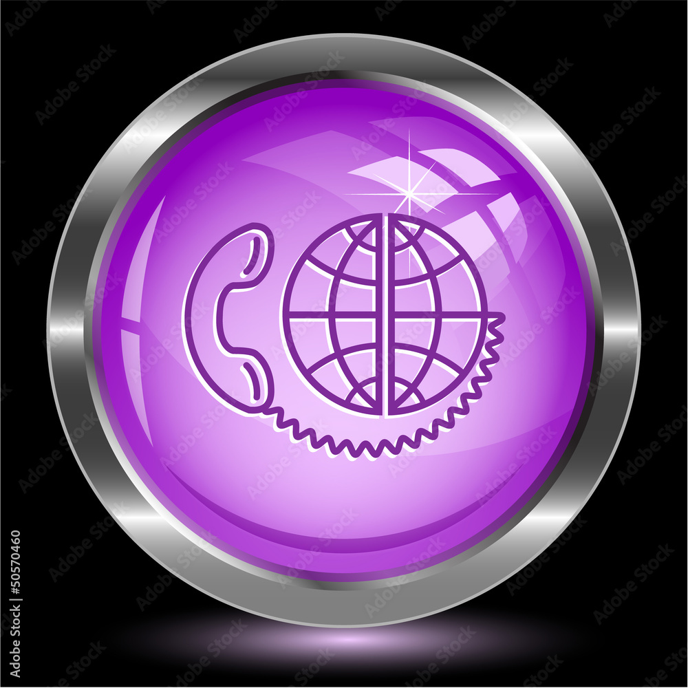 Global communication. Internet button. Vector illustration. Global communication. Internet button. Vector illustration.