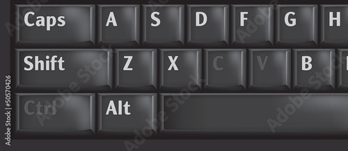 Computer keyboard keys used CTRL, C and V for copypaste